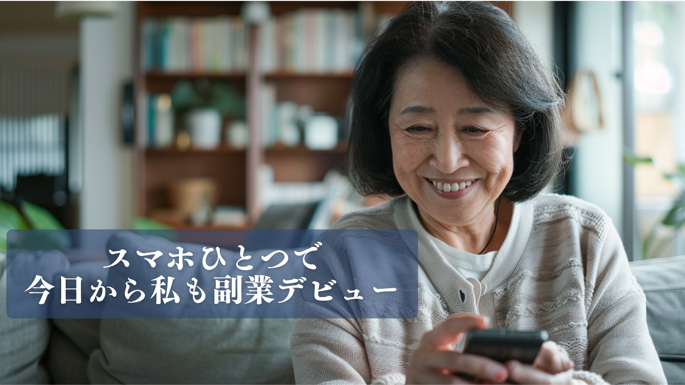 希望に満ちた表情の日本人シニア女性、柔らかな日差しの中で前向きな一歩を踏み出す様子