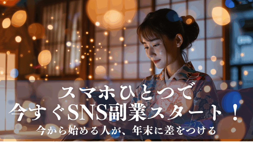 お盆休みにスマホで始めるSNS副業｜今すぐ始めて年末に差をつけよう